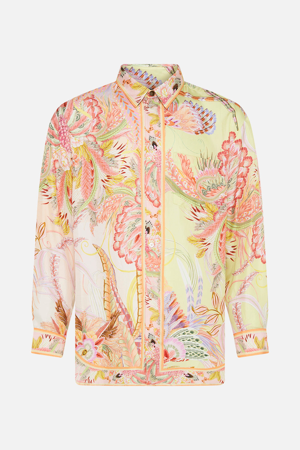 Hotel Franks by CAMILLA mens silk shirt in Cosmic Tuscan print