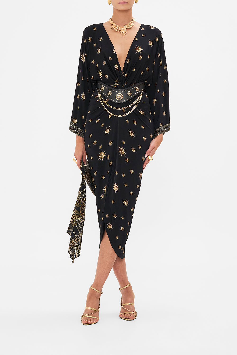 Product view of CAMILLA black leather belt