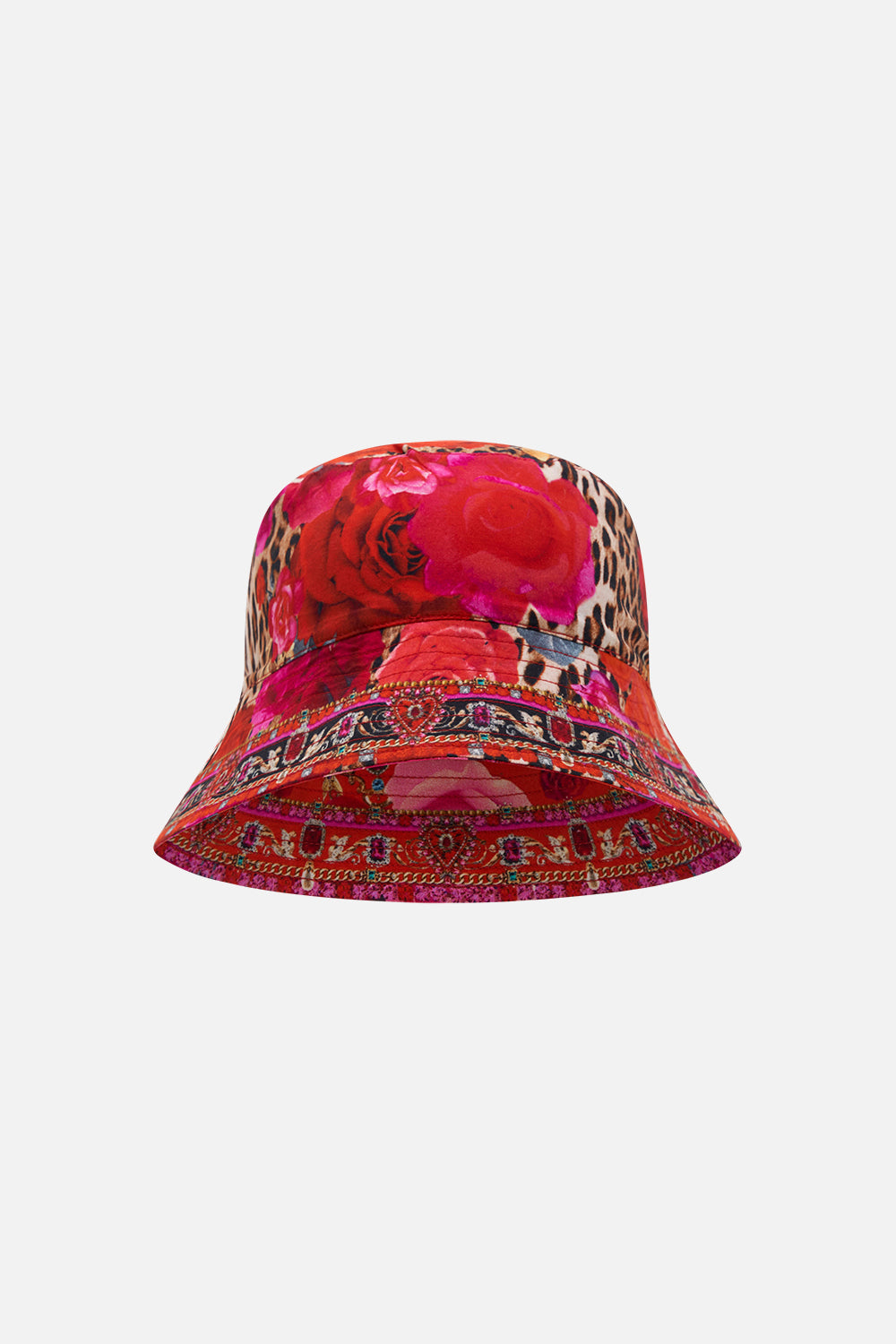 Product view is Milla By CAMILLA kids reversible bucket in An Italian Rosa print 