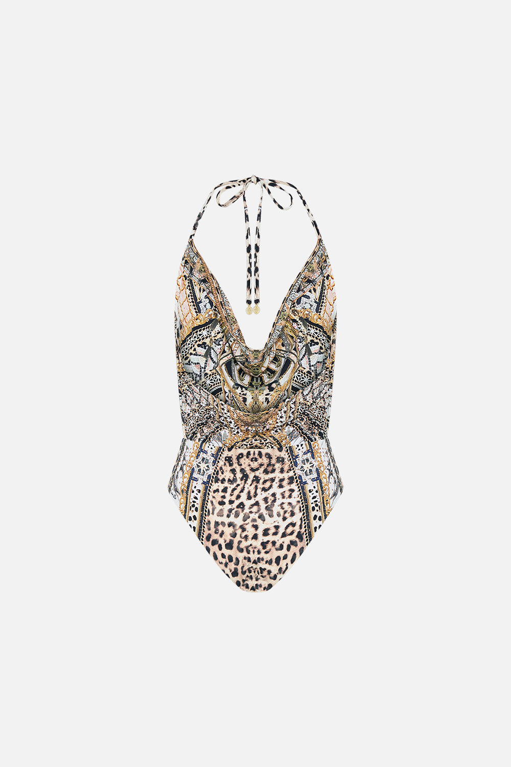 Back product view ofCAMILLA animal print bodysuit in Mosaic Muse