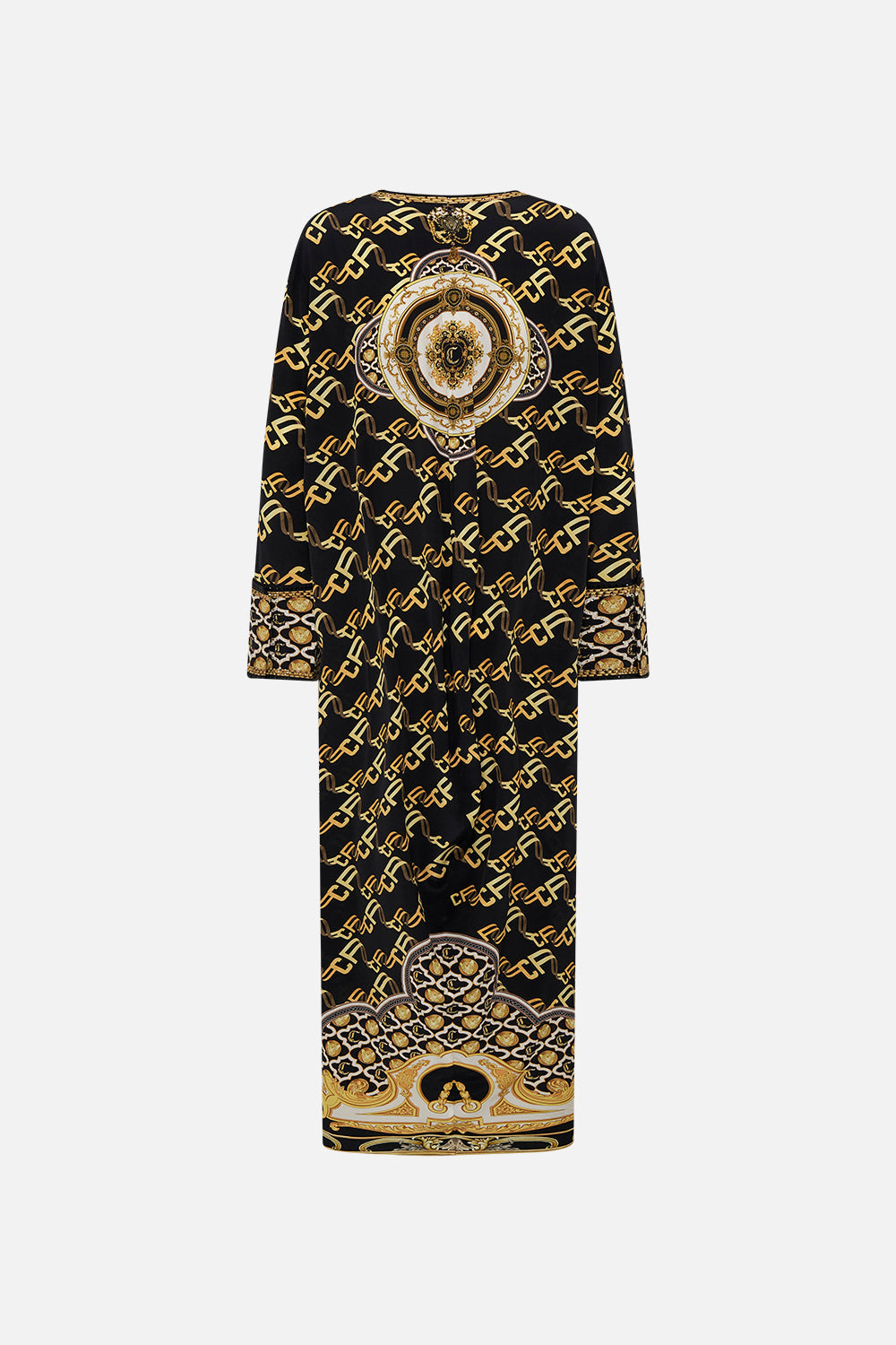 DRAPED BACK LONG SLEEVE DRESS TETHER ME NOT