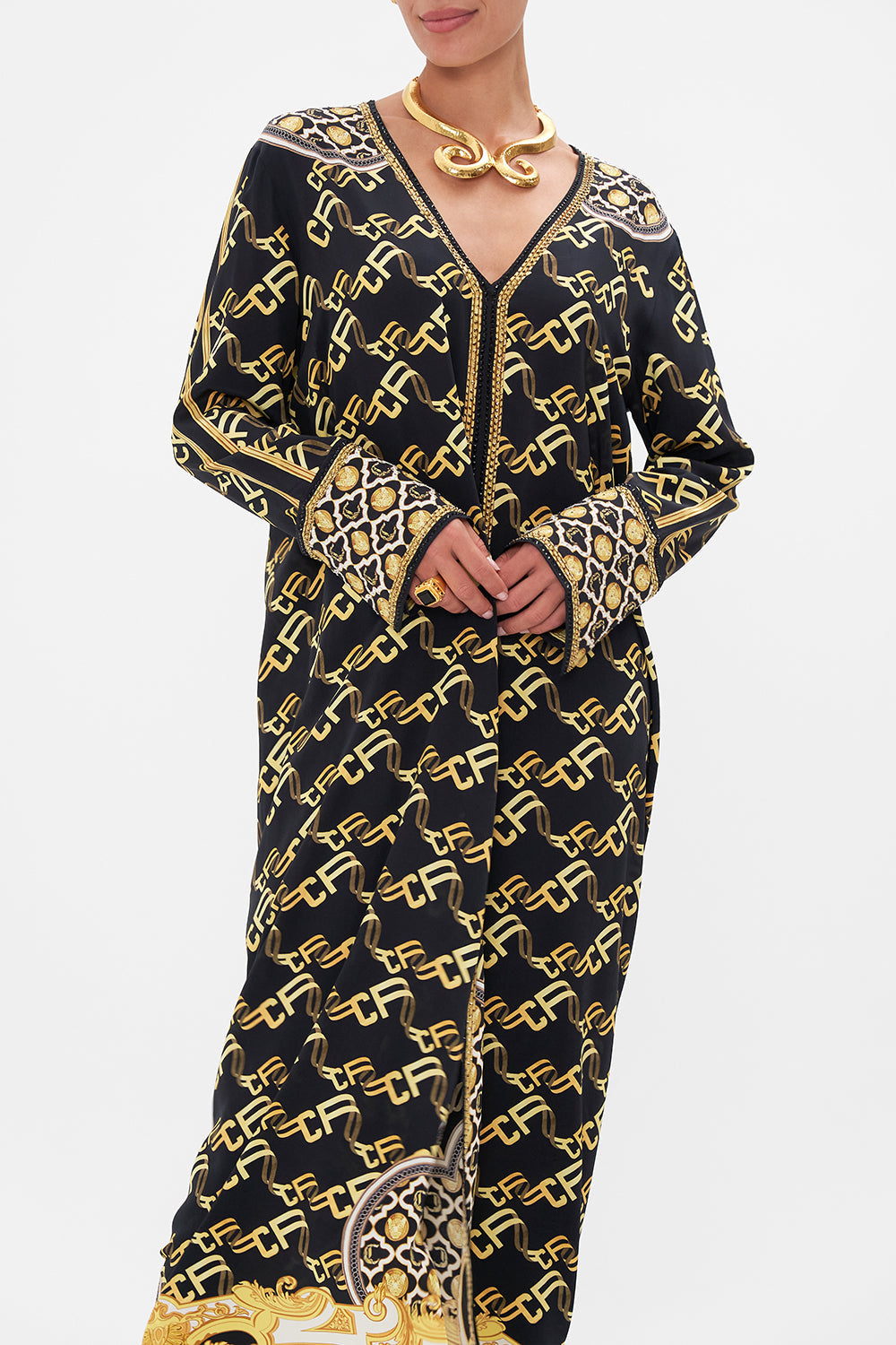 DRAPED BACK LONG SLEEVE DRESS TETHER ME NOT