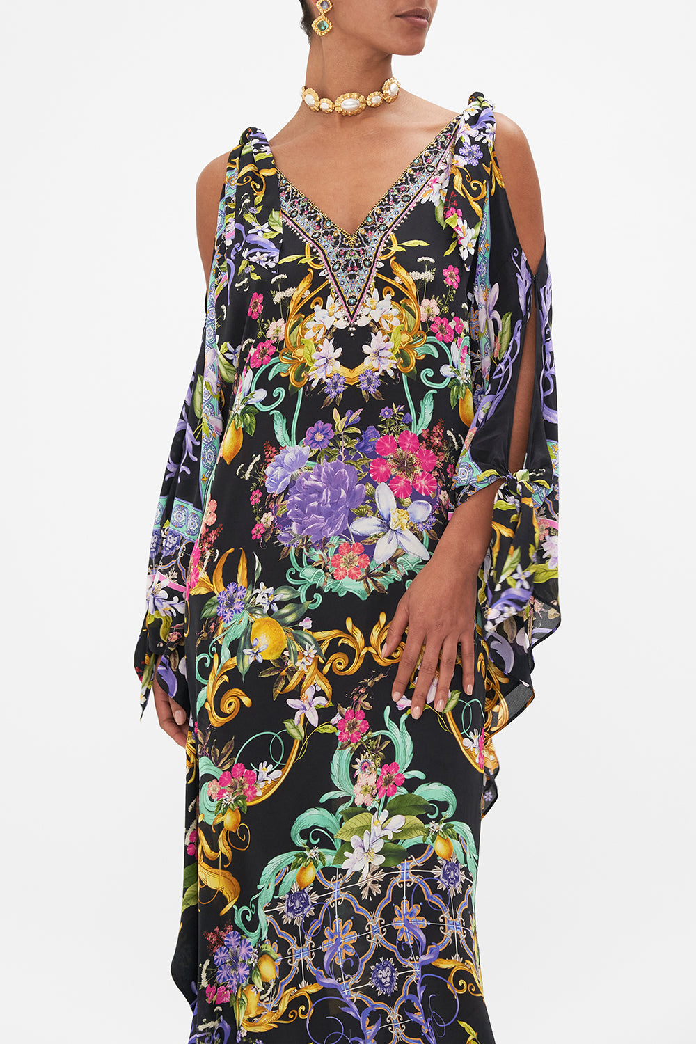 SCARF TIE KAFTAN MEET ME IN MARCHESA