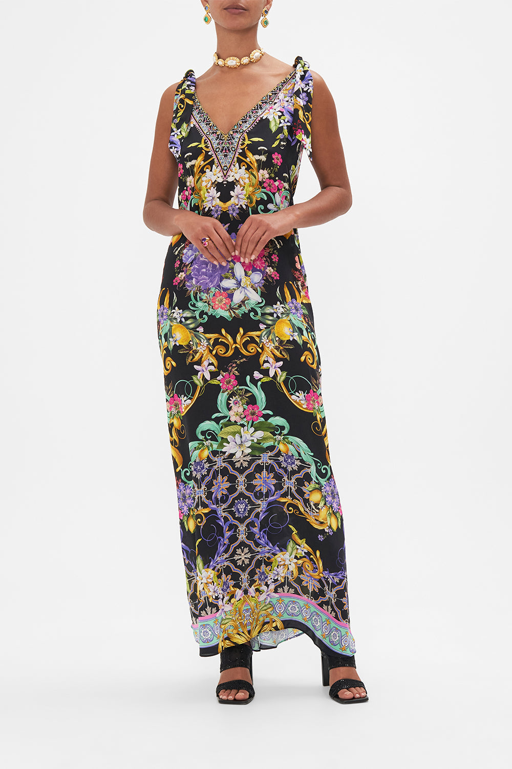 SCARF TIE KAFTAN MEET ME IN MARCHESA
