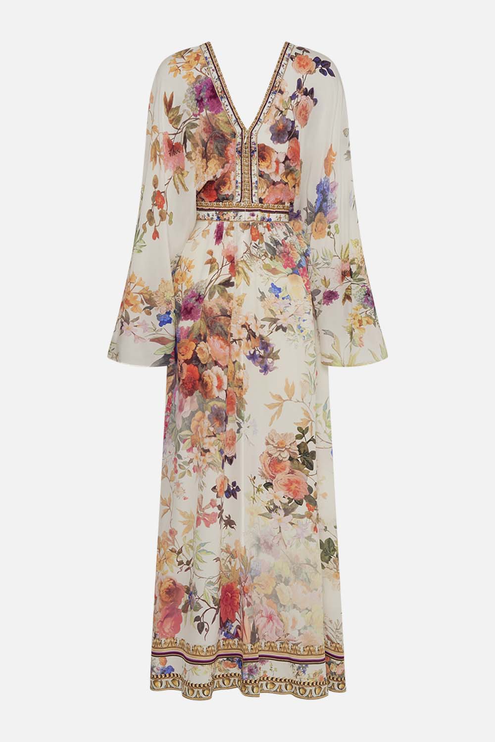 GATHERED KIMONO DRESS FRIENDS WITH FRESCOS