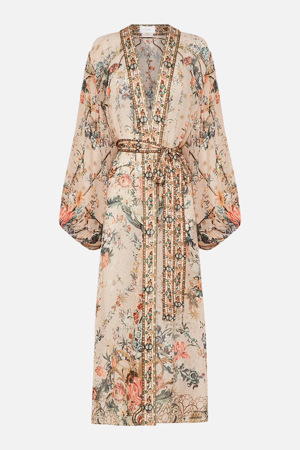 CAMILLA floral print silk layer in Rose Garden Revolution 