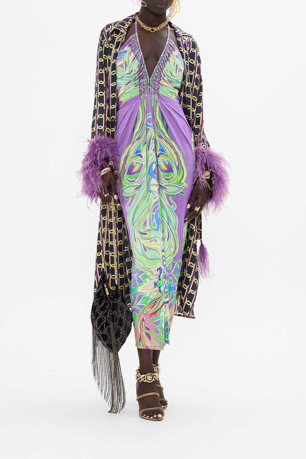 CAMILLA jersey dress in Amsterdam Jewel print