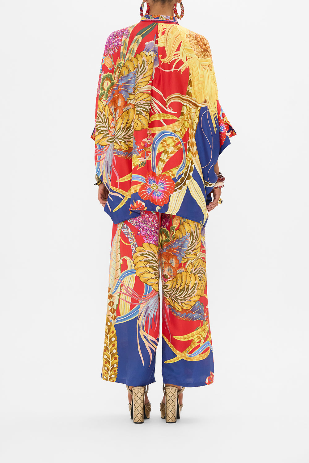 CAMILLA floral print batwing shirt in Through Vincents Eyes print