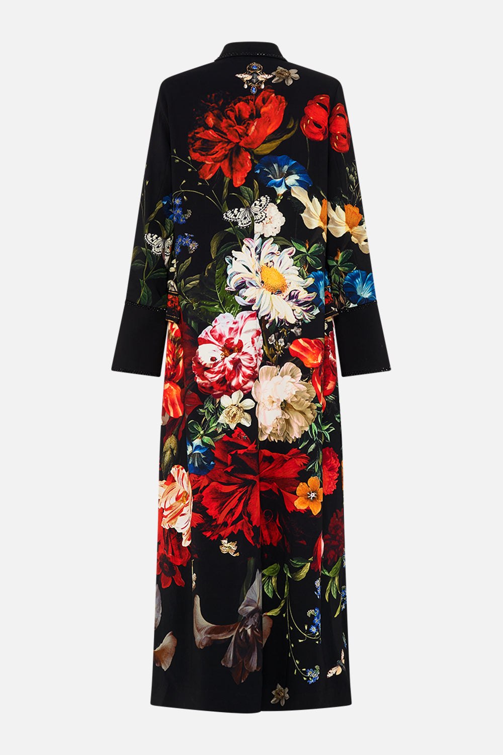 CAMILLA floral print coat in A Still Life print
