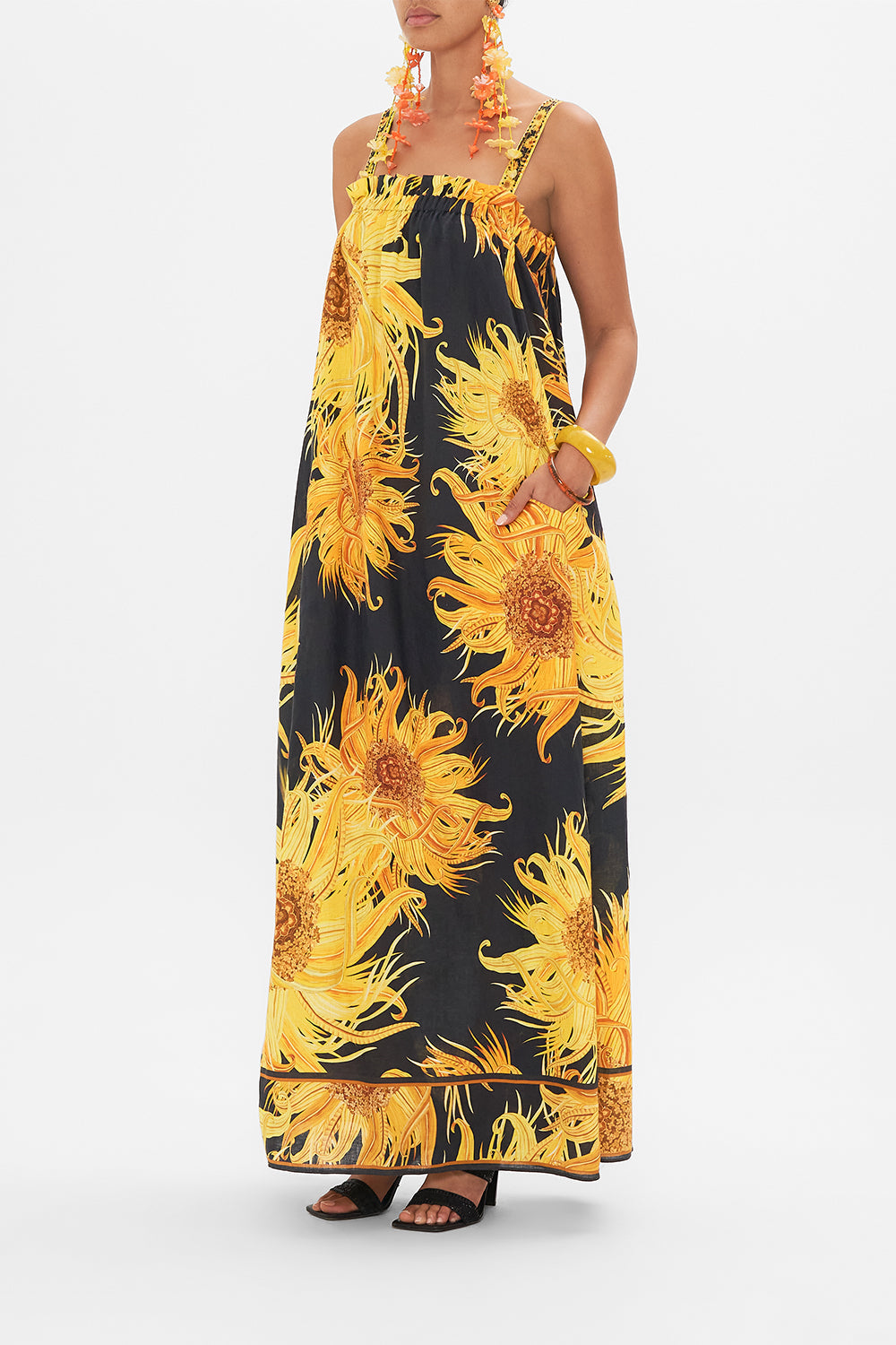 CAMILLA floral sundress in Make Me Your Masterpiece print