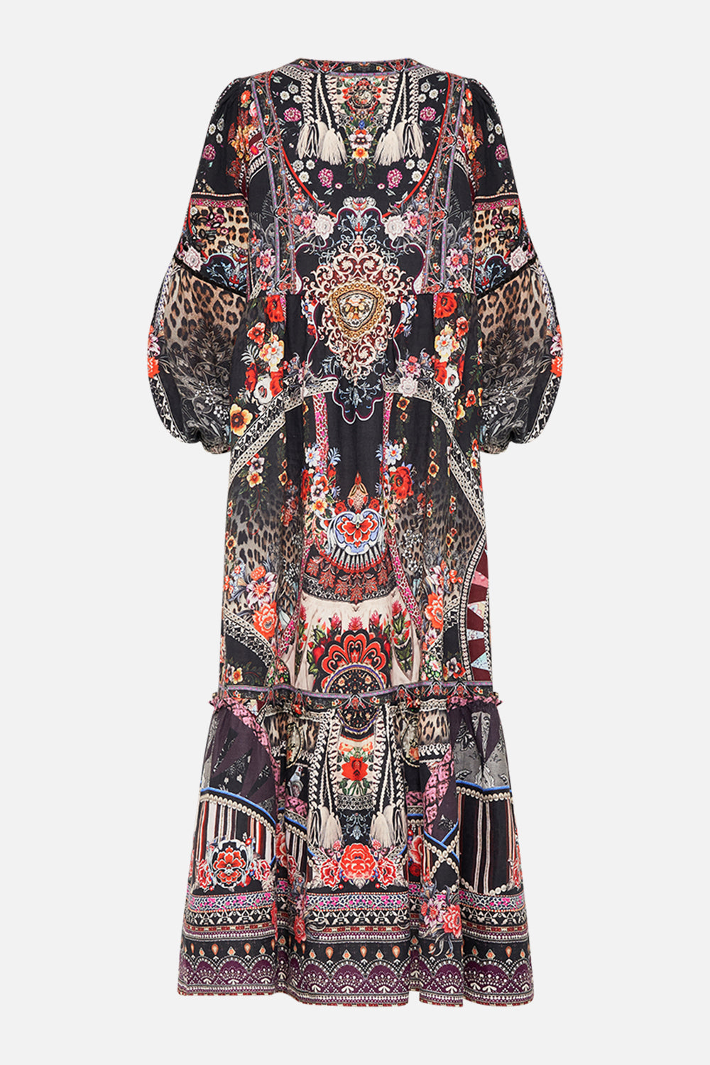 CAMILLA silk dress in Volendam Dolls print