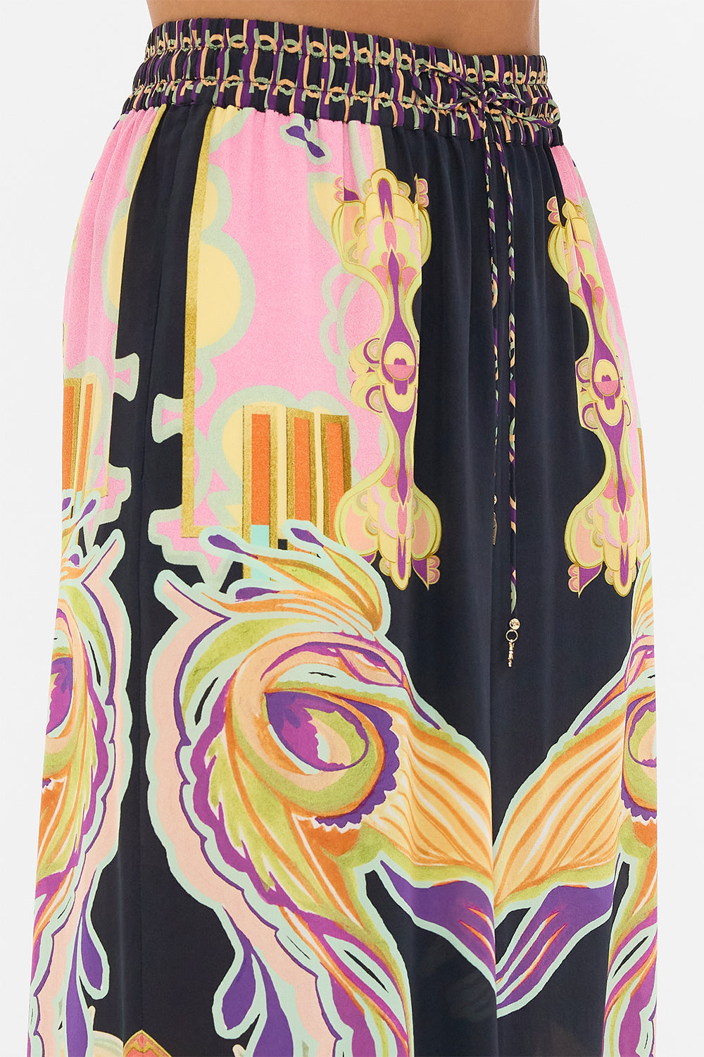 CAMILLA silk pants in Club Cinemania print