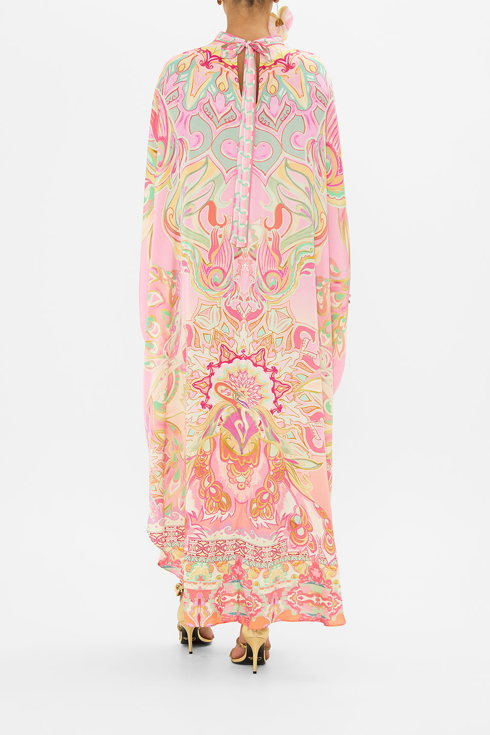 CAMILLA silk kaftan in Tea With Tuchinski print