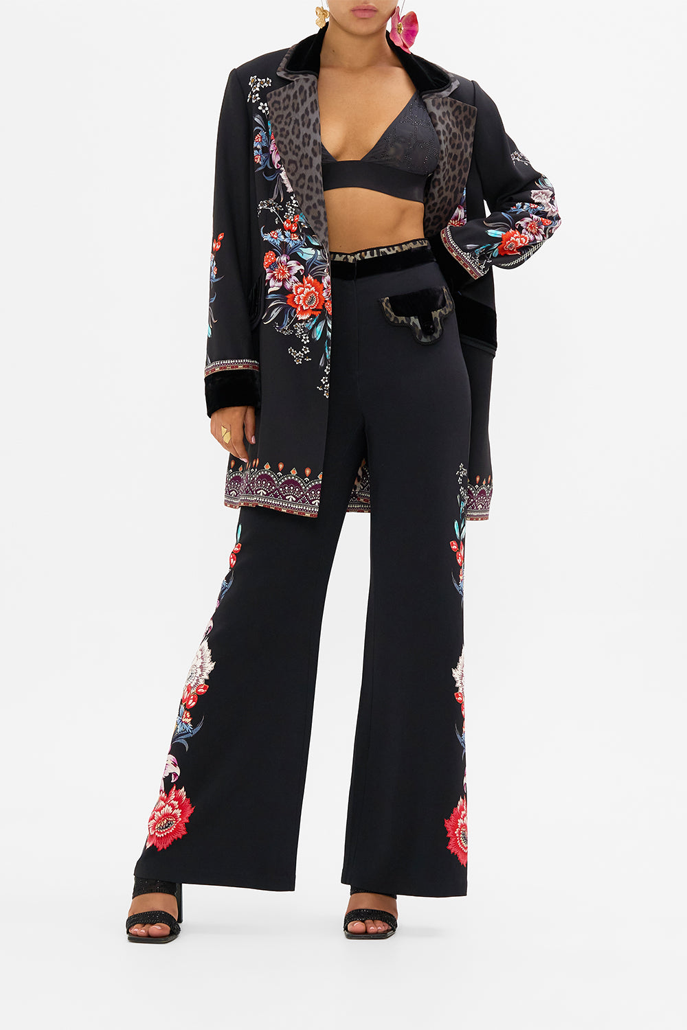 CAMILLA mid length coat in Volendam Dolls print