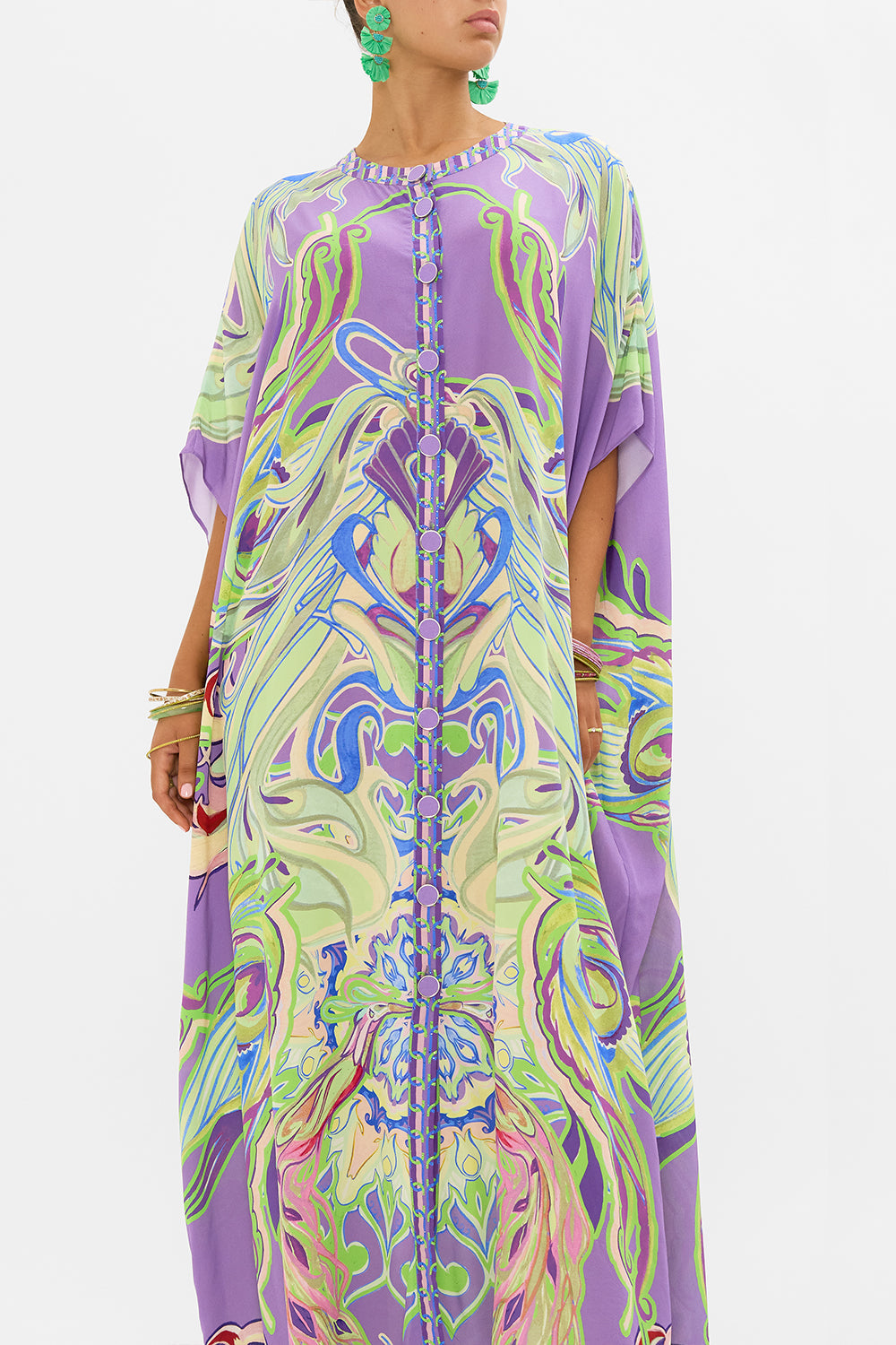 CAMILLA silk kaftan in Amsterdam Jewel print