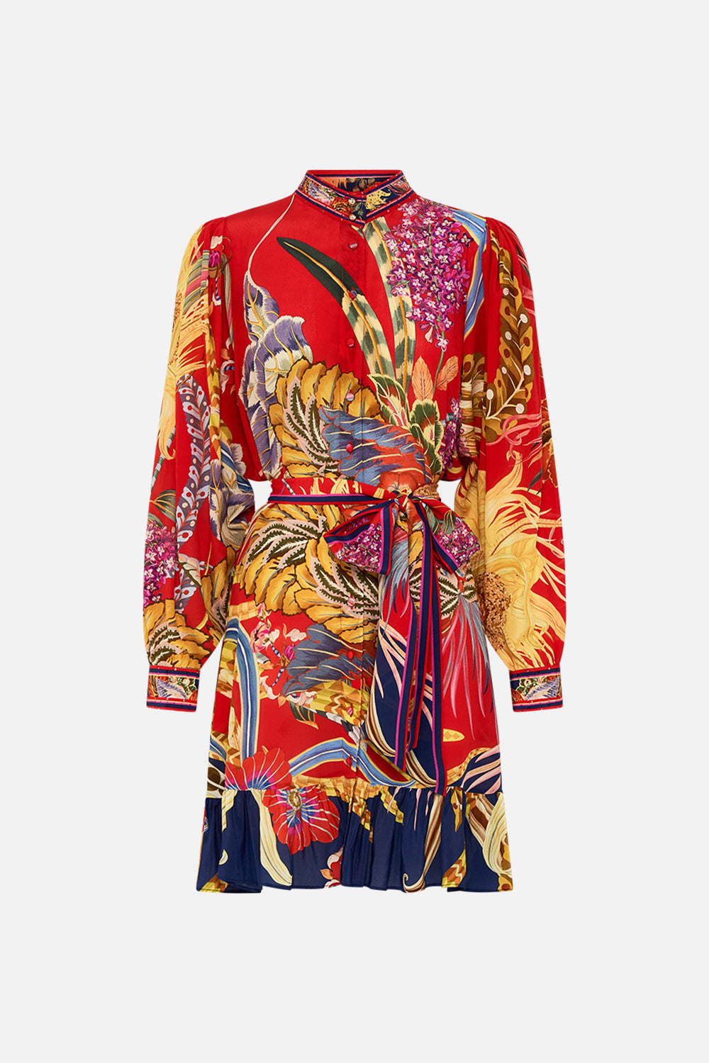 CAMILLA silk shirtdress in Through Vincents Eyes print