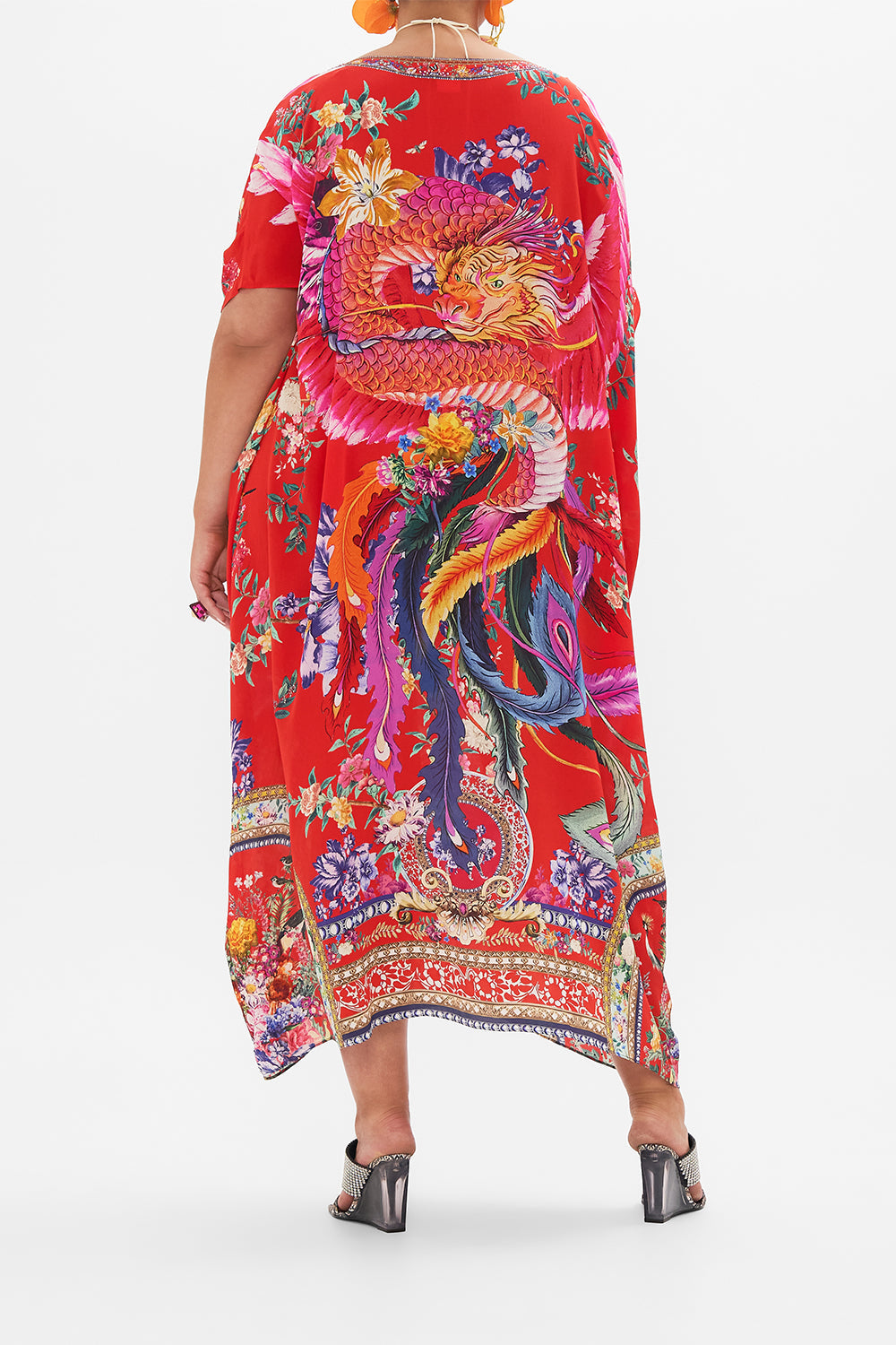 CAMILLA  silk floral print kaftan in The Summer Palace print 