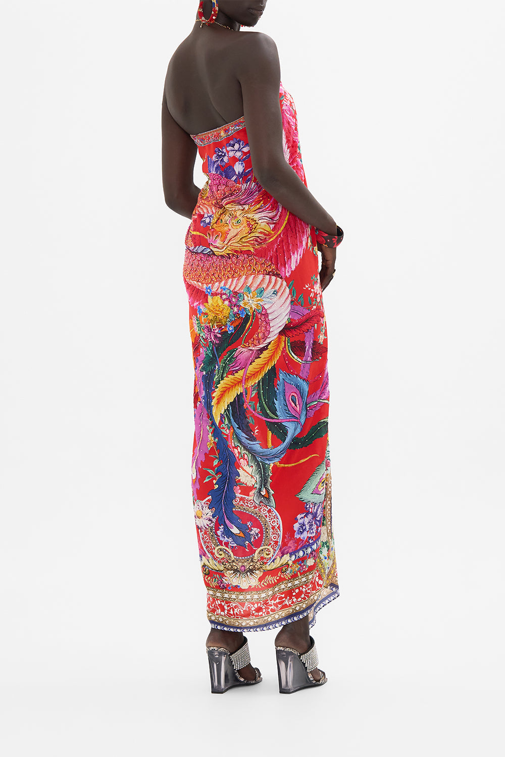 CAMILLA  silk floral print kaftan in The Summer Palace print 