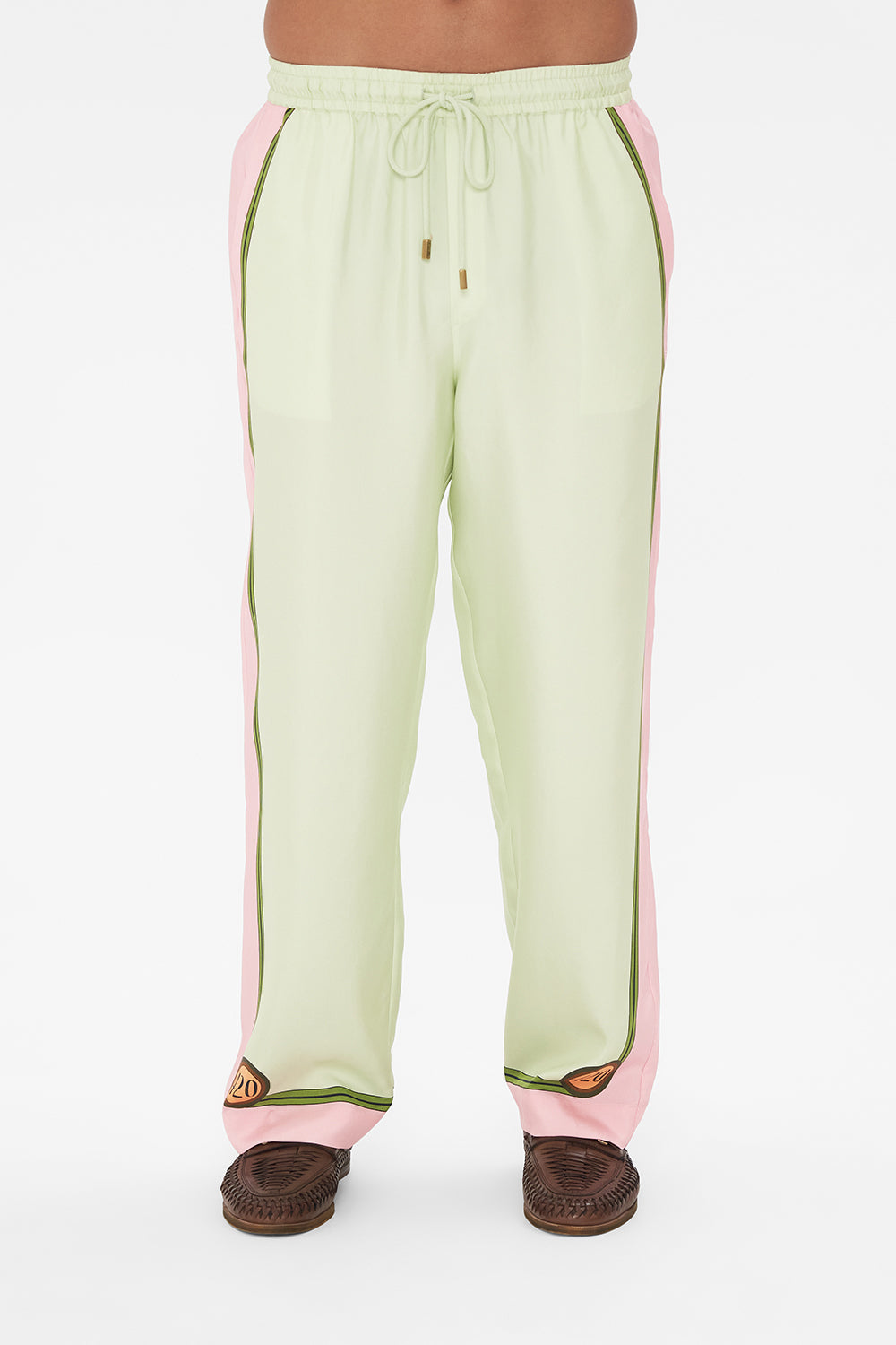 Hotel Franks by CAMILLA  mens lounge pants in Lets Chase Rainbows print
