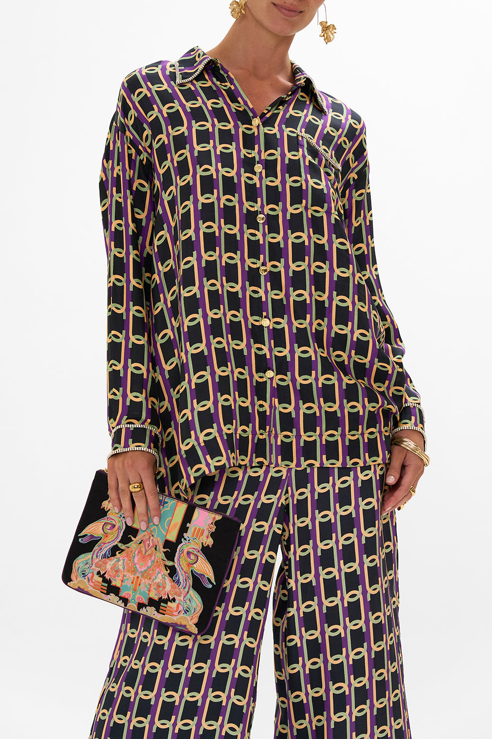 CAMILLA clutch in Club Cinemania print