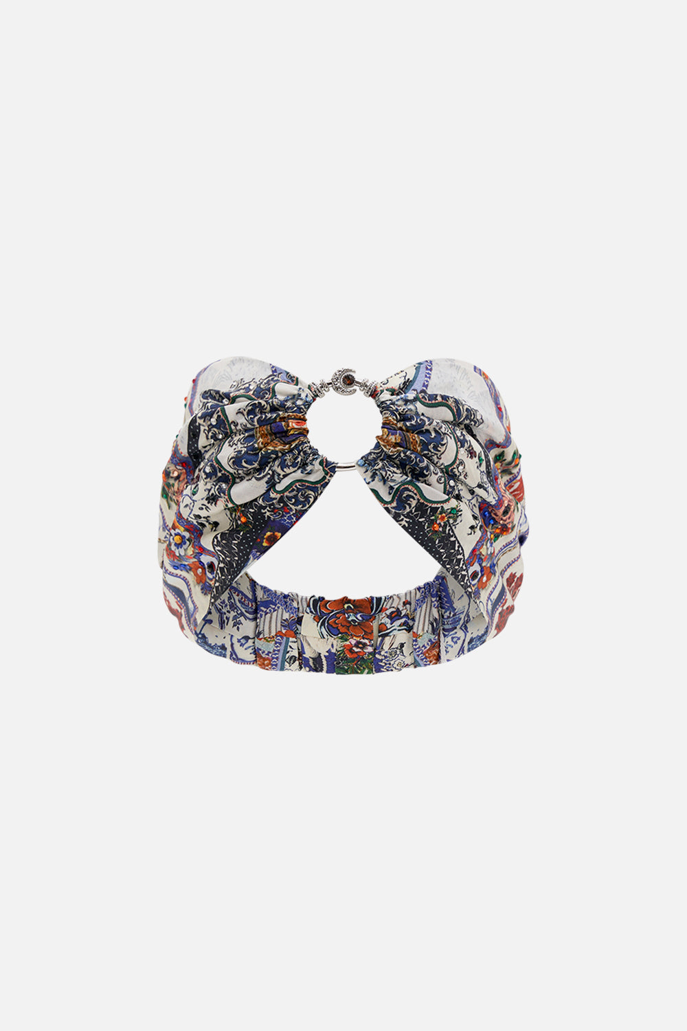 CAMILLA silk headband in My Folk Art Heart print