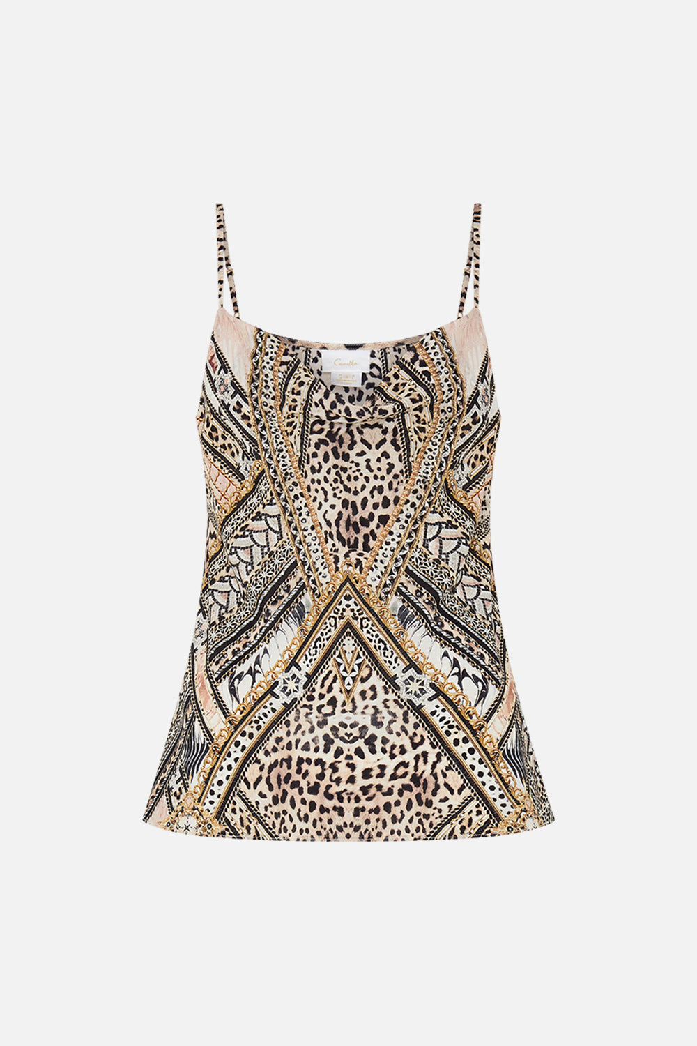 Product view of CAMILLA silk cami top in Mosaic Muse 