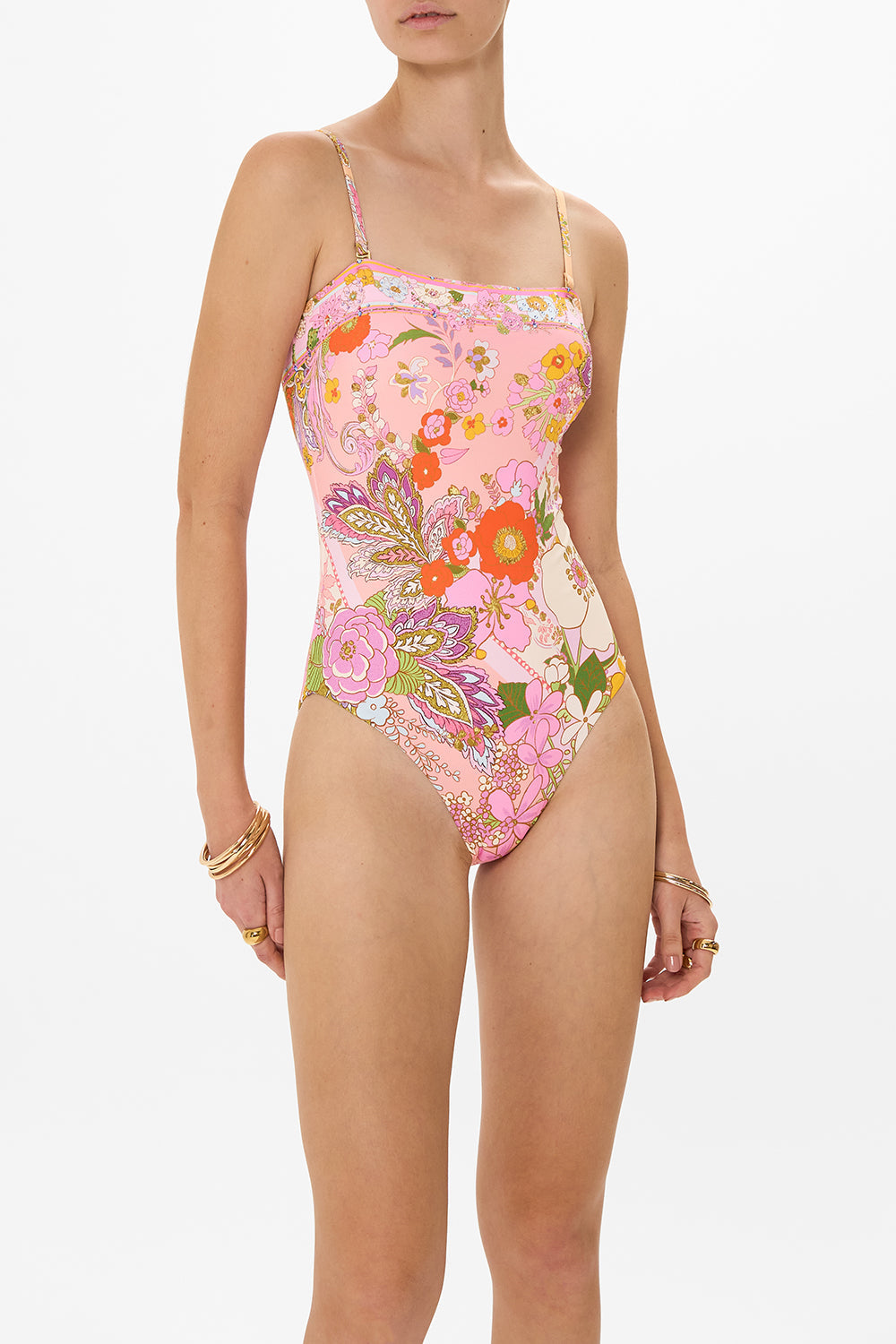 CAMILLA resortwear onepiece swimsuit in Clever Clogs print