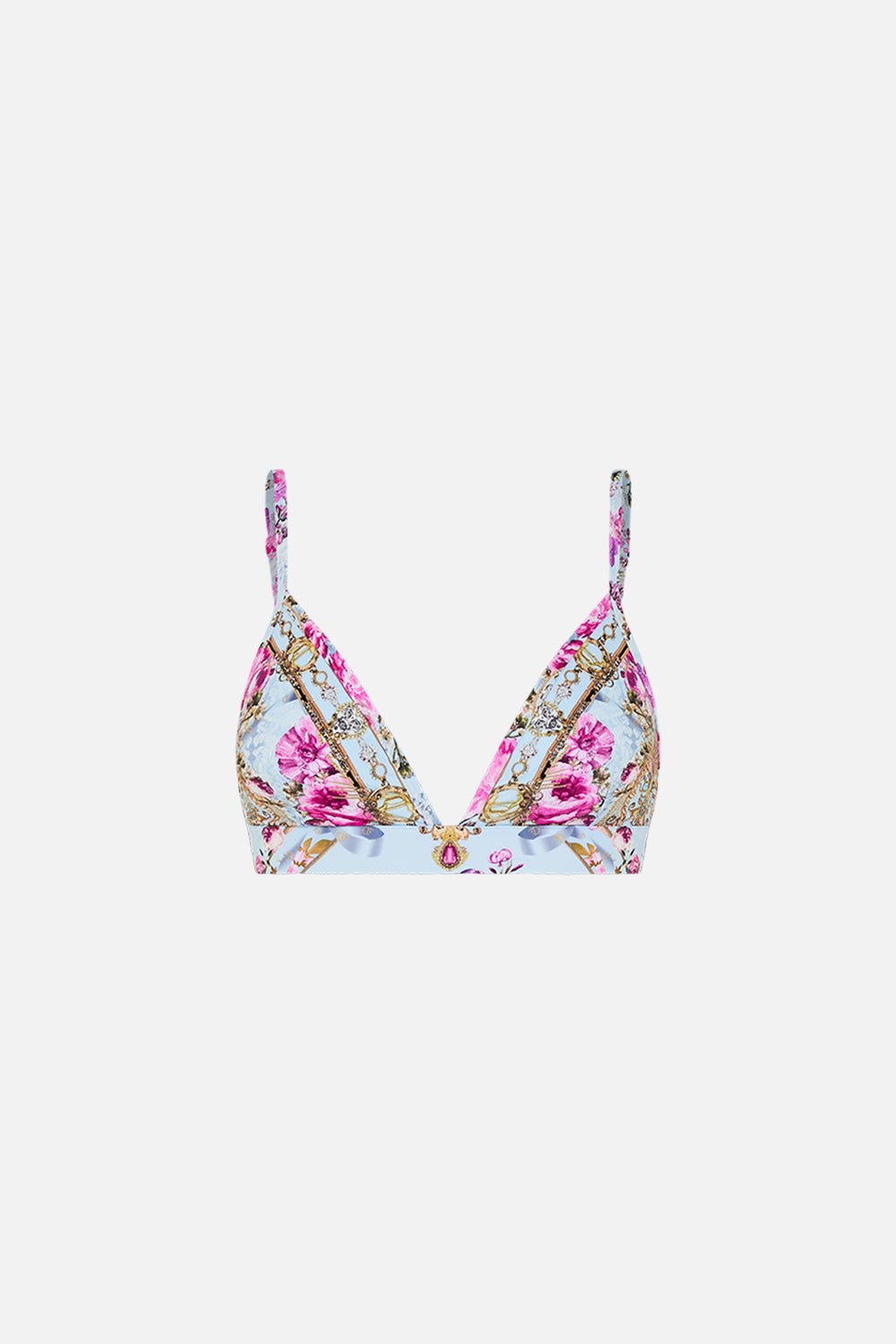 CAMILLA floral print bra in Down The Garden path print