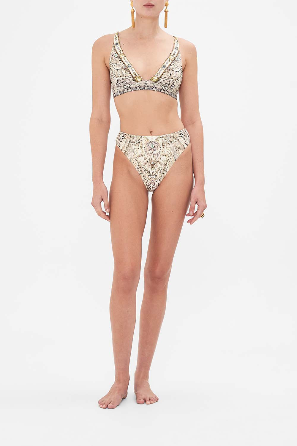 The CAMILLA ELASTIC WAIST BOARDSHORT NIGHT WAITING FOR DAY in our  print.