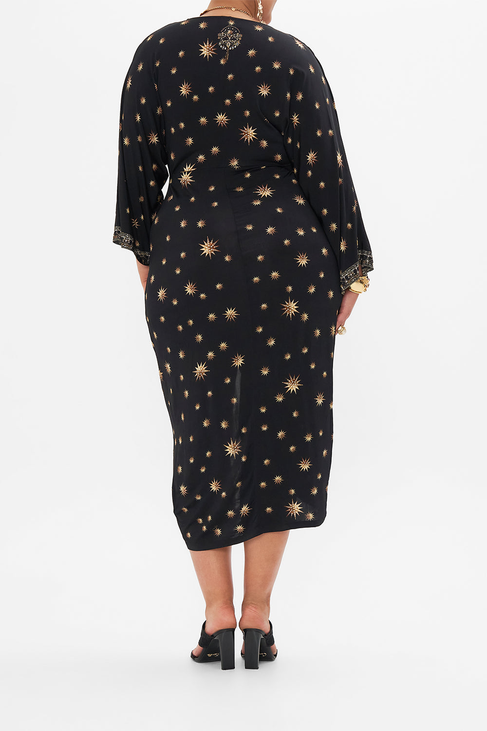 LONG SPLIT FRONT TWIST DRESS SOUL OF A STAR GAZER