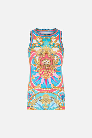 CAMILLA jersey tank top in Sail Away With Me print