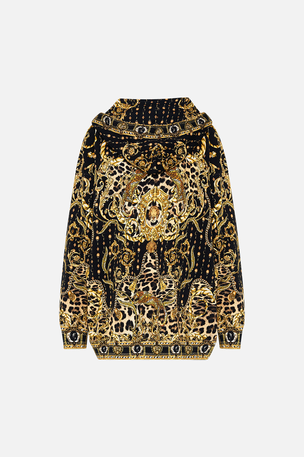 CAMILLA oversized zip in Nouveau Noir print