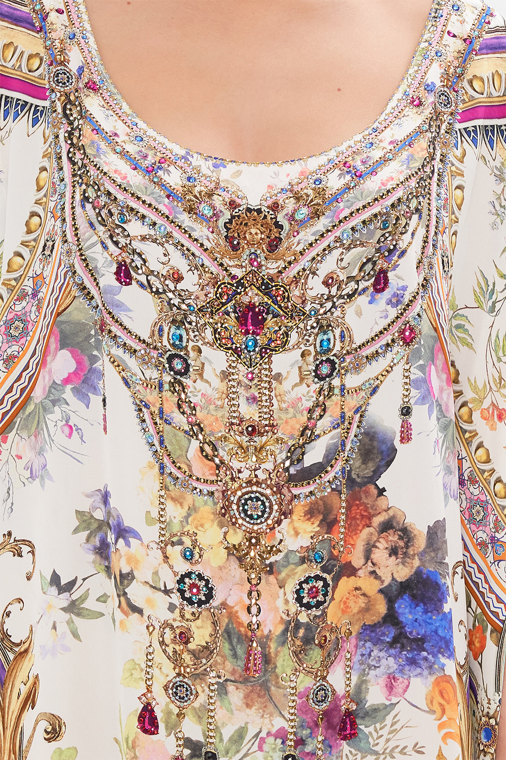 ROUND NECK KAFTAN FRIENDS WITH FRESCOS