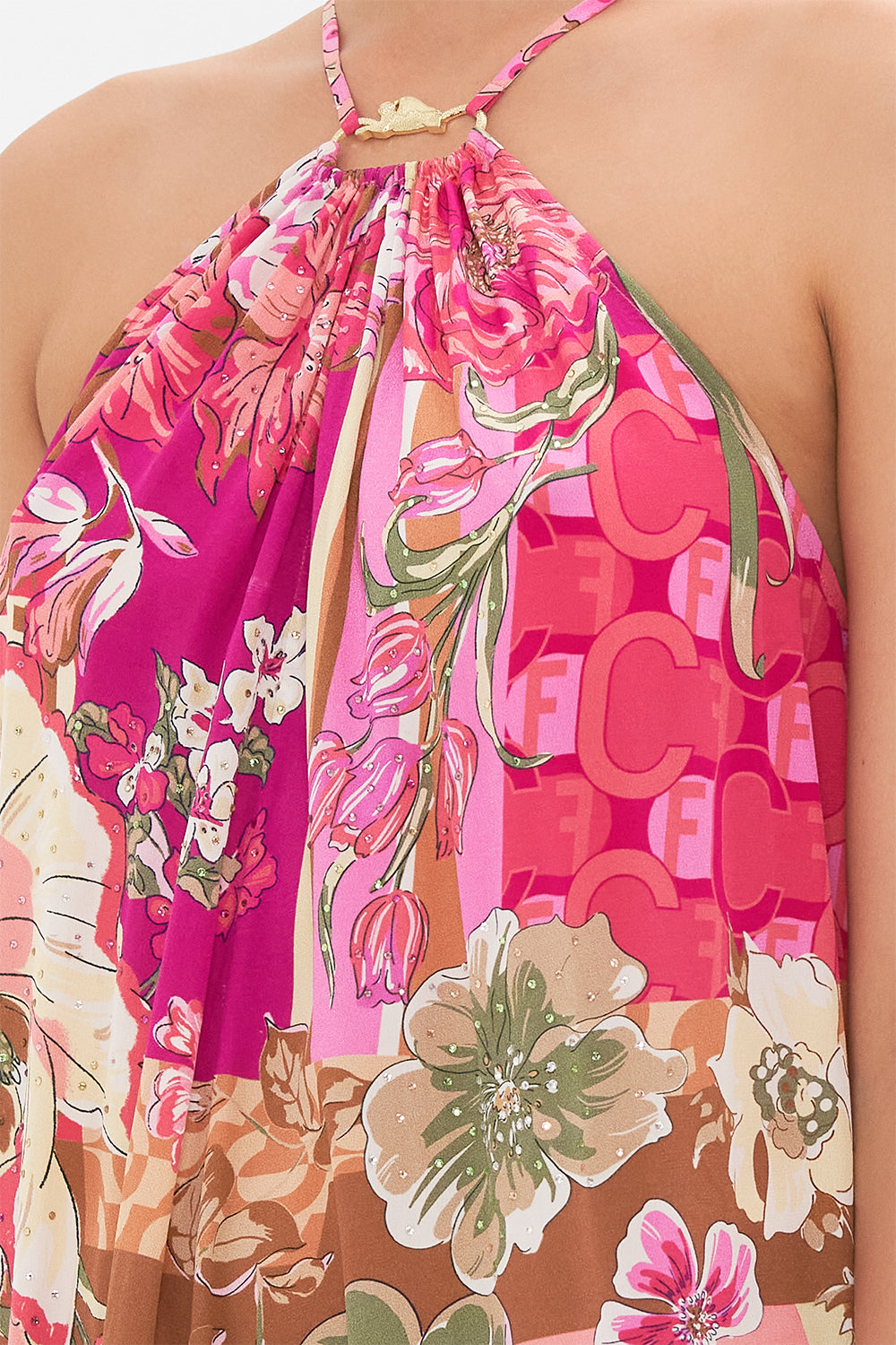 GATHER NECK HALTER MAXI DRESS A GIRL NAMED FLORENCE