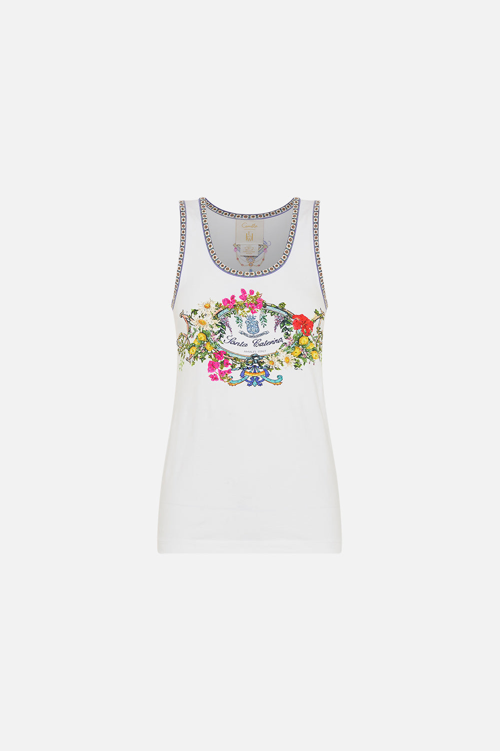 JERSEY SCOOP NECK TANK TOP AMALFI AMORE