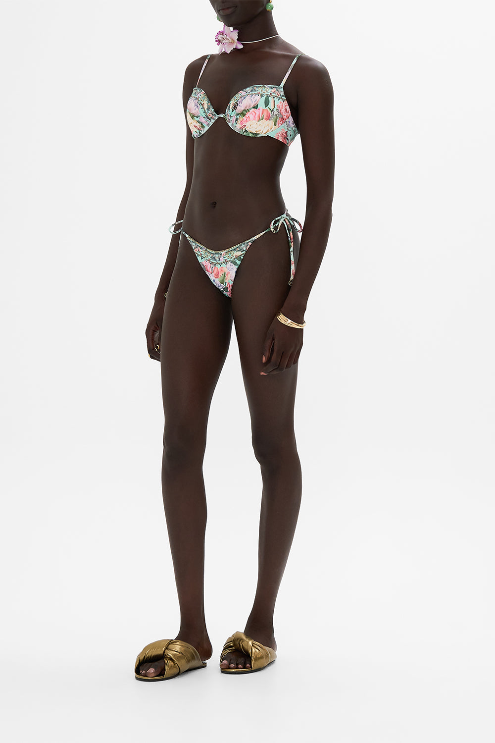 CAMILLA floral continuous wire moulded bra in Petal Promise Land