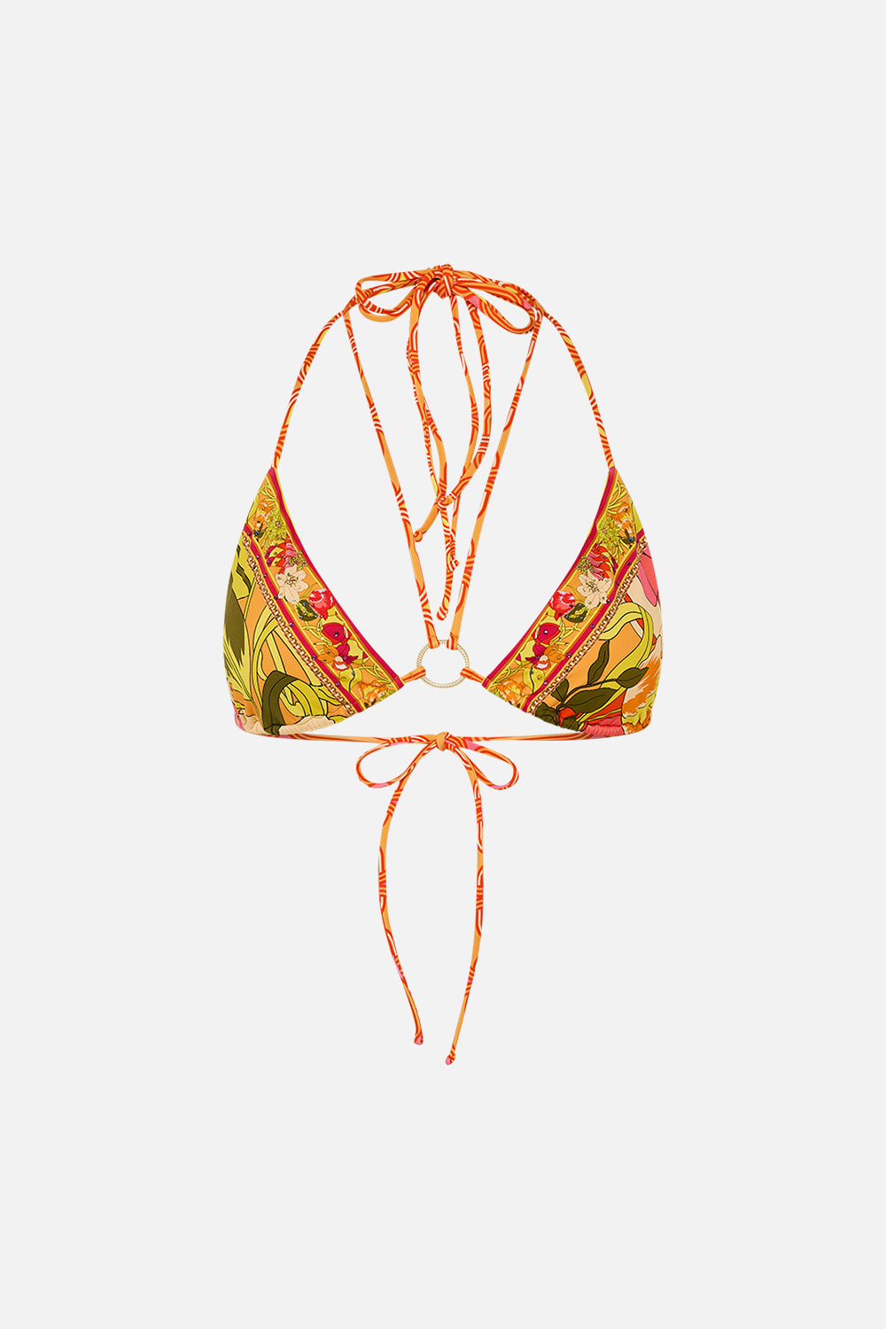 CAMILLA floral ring tri multi strap bra in The Flower Child Society