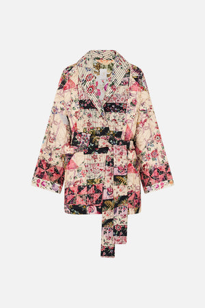 REVERSIBLE QUILTED COAT PATCHWORK POETRY