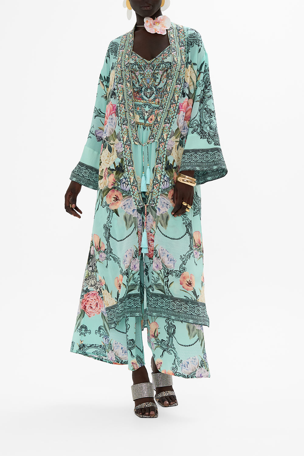 CAMILLA Floral Long Layer with Neckbands in Petal Promise Land