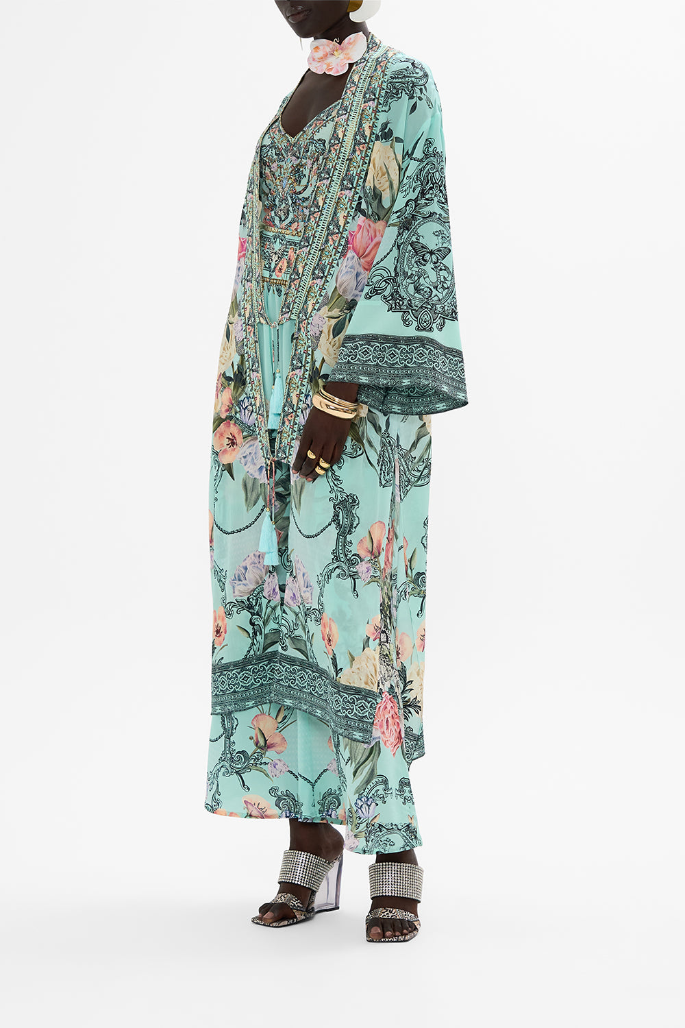 CAMILLA Floral Long Layer with Neckbands in Petal Promise Land