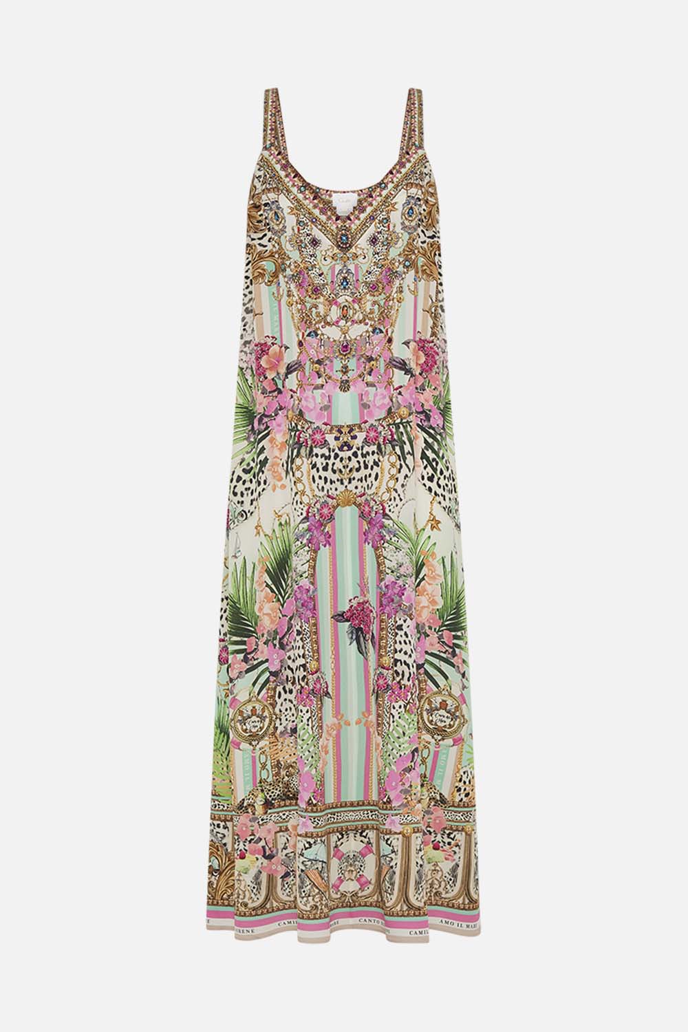 V NECK MIDI SLIP DRESS DEAR AMORE MIO