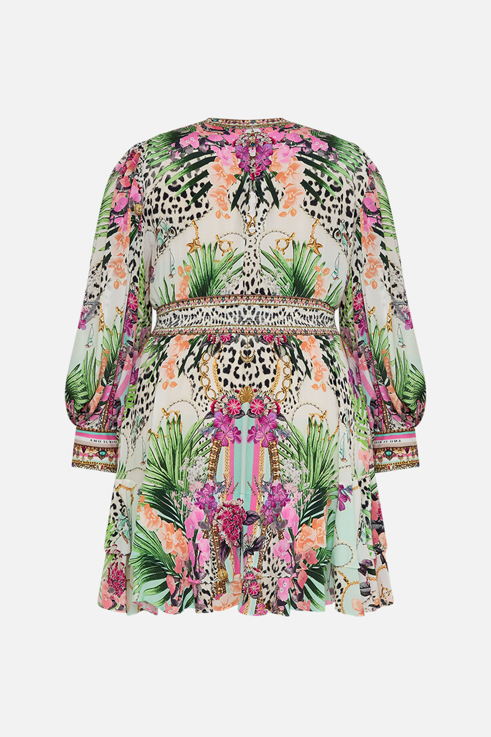 BUTTON FRONT FRILL DRESS DEAR AMORE MIO