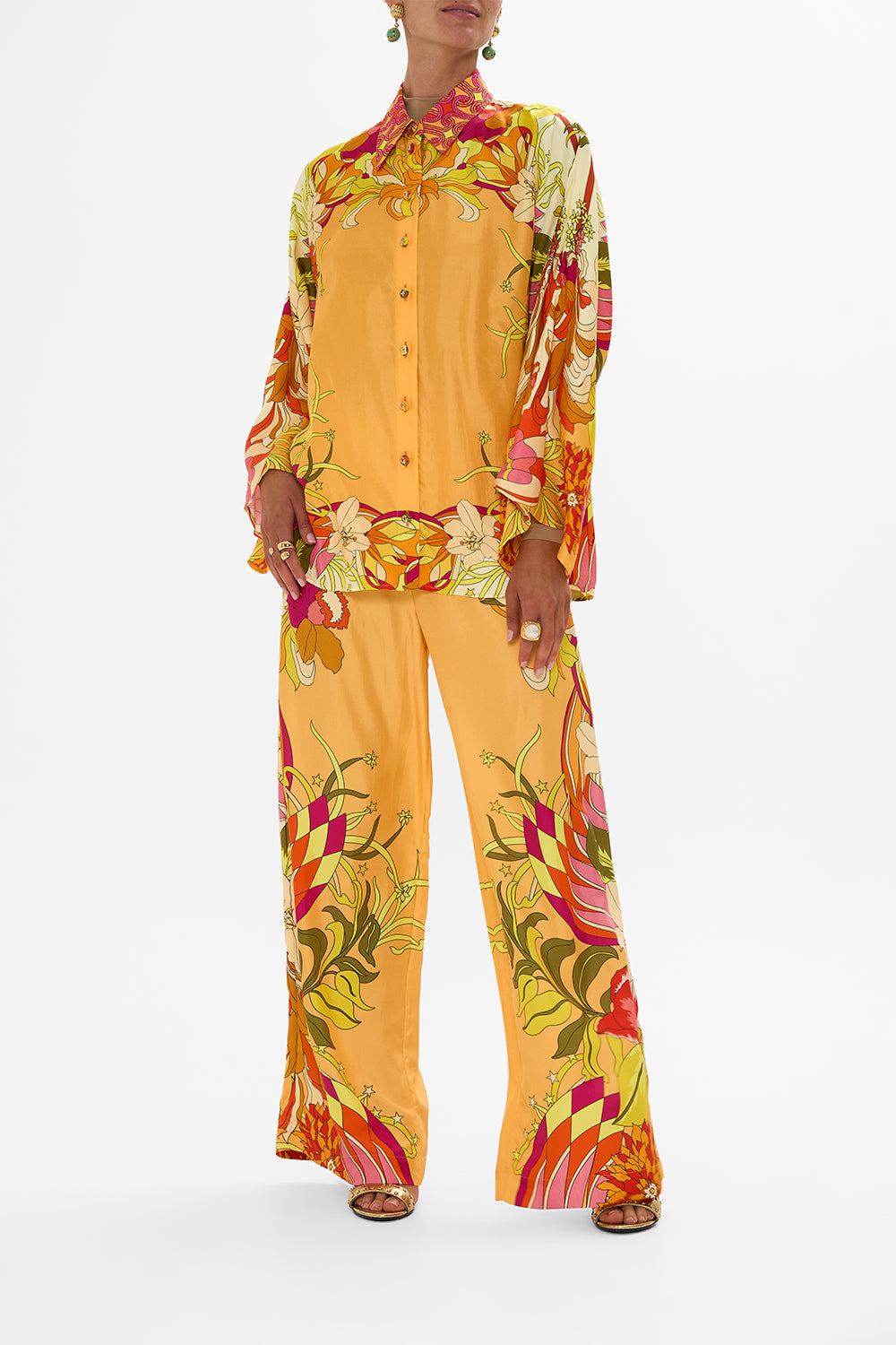 The CAMILLA GATHERED WAIST KAFTAN SEW YESTERDAY in our  print.