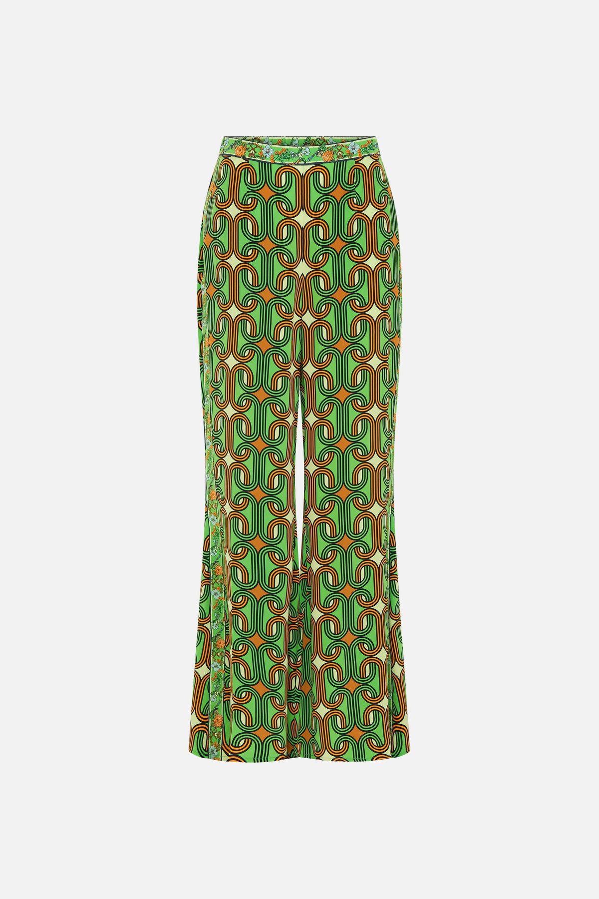 CAMILLA Green Relaxed Flare Pant in Good Vibes Generation