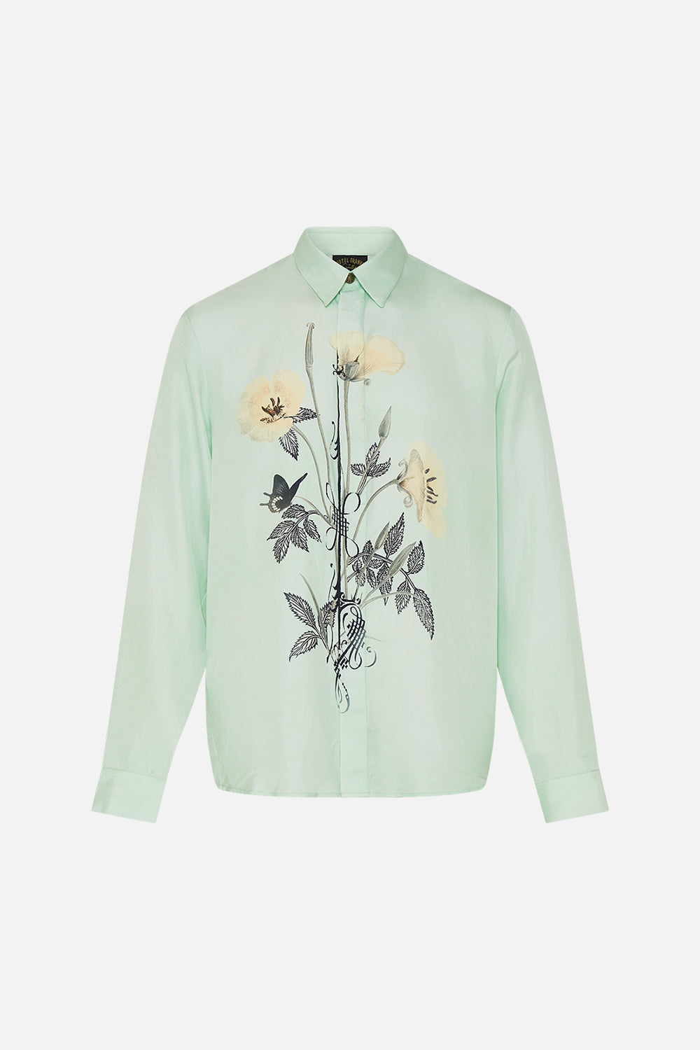 Hotel Franks by CAMILLA mens silk floral print shirt in Petal Promiseland