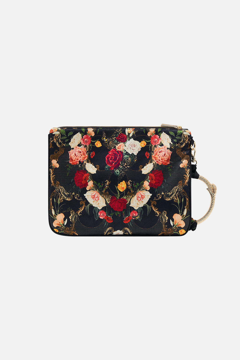 CAMILLA floral ring scarf clutch in Magic in the Manuscripts