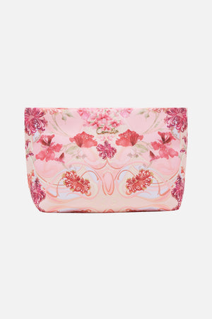 SMALL MAKEUP CLUTCH BLOSSOMS AND BRUSHSTROKES