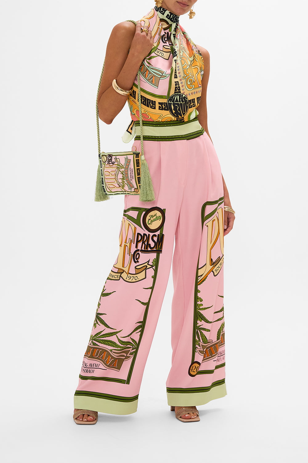 CAMILLA small cross body bag in Lets Chase Rainbows print