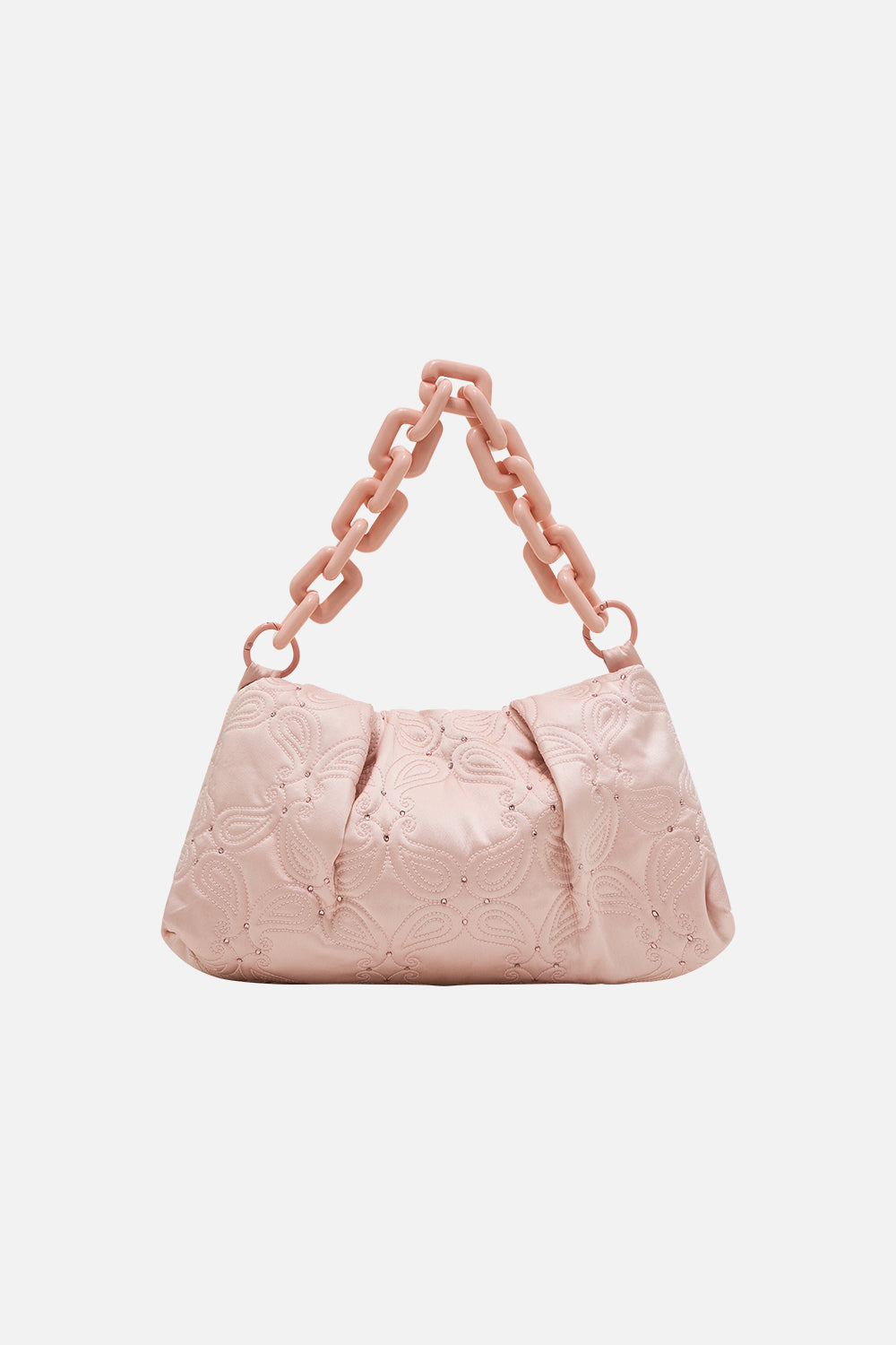 SMALL CLUTCH WITH CHAIN SOLID PINK