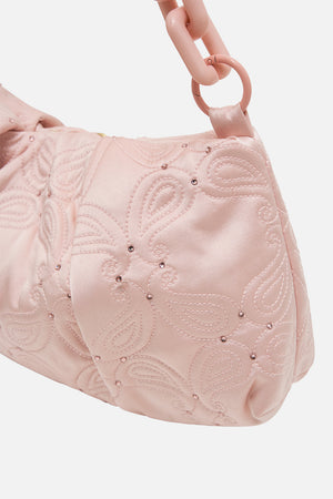 SMALL CLUTCH WITH CHAIN SOLID PINK